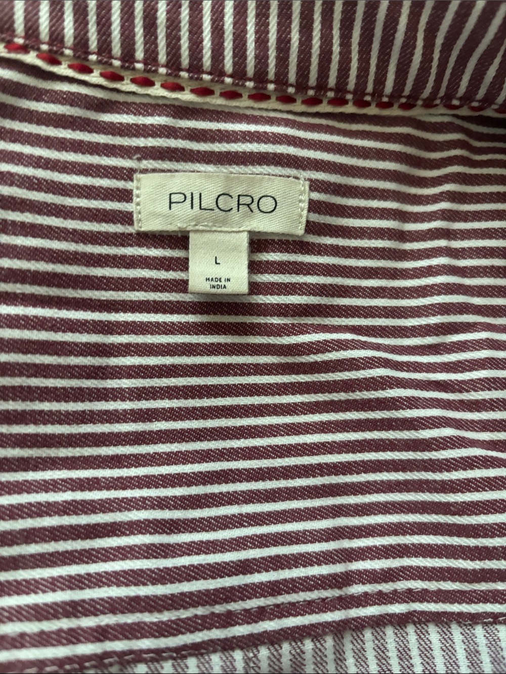 Anthropologie Pilcro Red and White Striped Cotton Romper with Drawstring Waist - Picture 2 of 5
